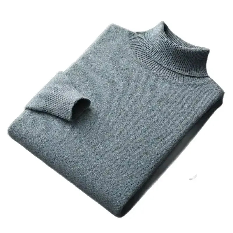 Suéter Masculino Gola Alta em Lã Essential