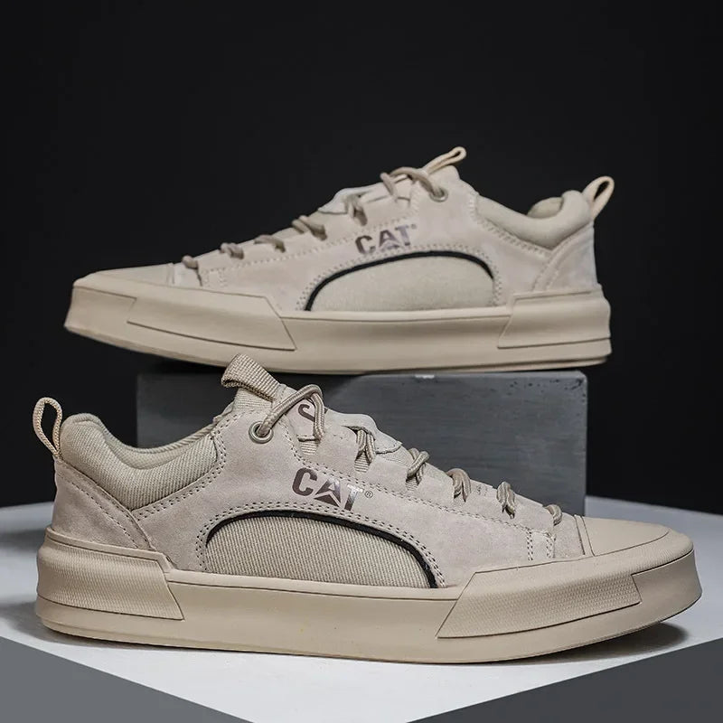 Tênis Casual Masculino em Couro Cat Pro