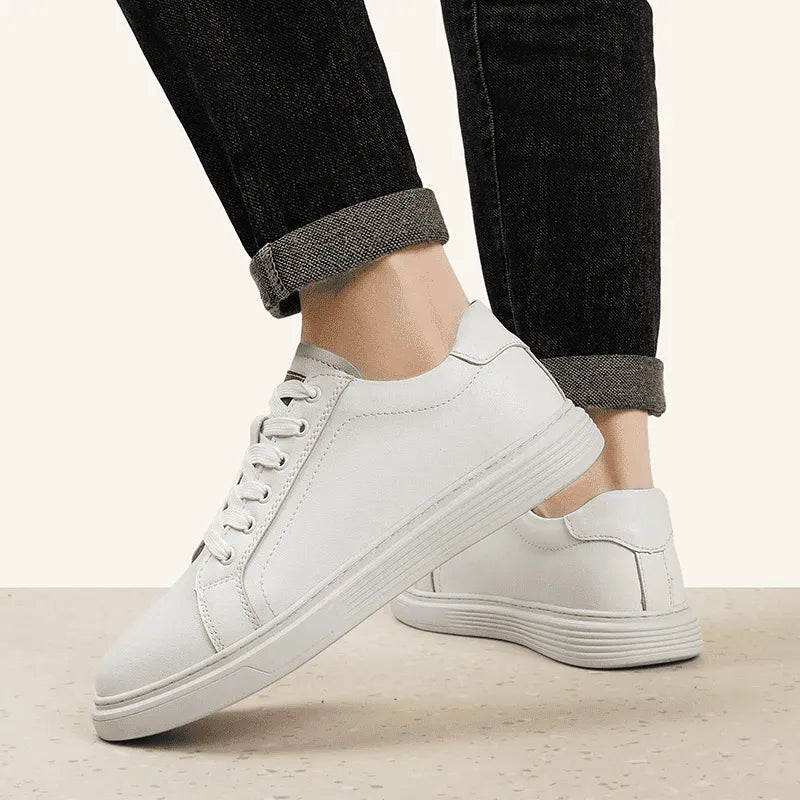 Tênis Masculino em Couro Branco Bolonha