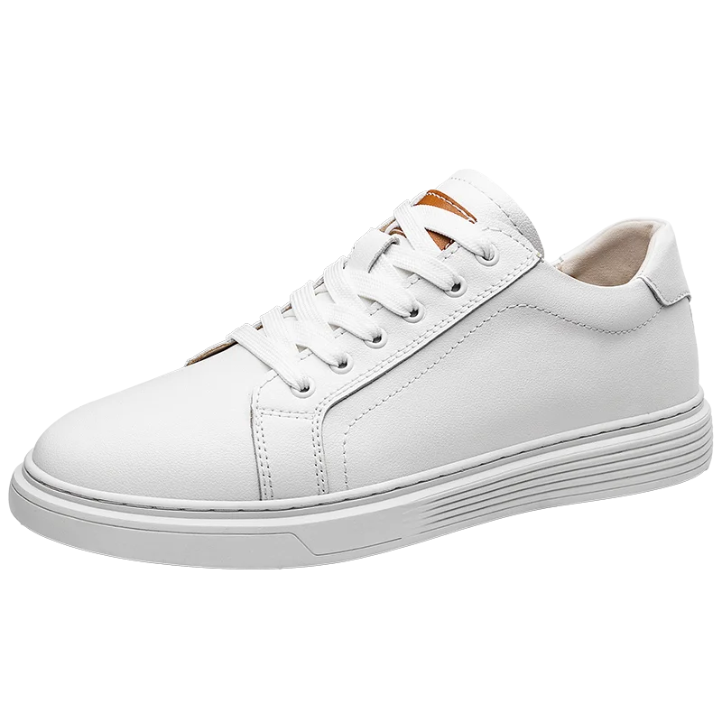 Tênis Masculino em Couro Branco Bolonha