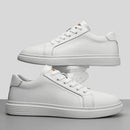 Tênis Masculino em Couro Branco Bolonha