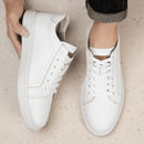 Tênis Masculino em Couro Branco Bolonha