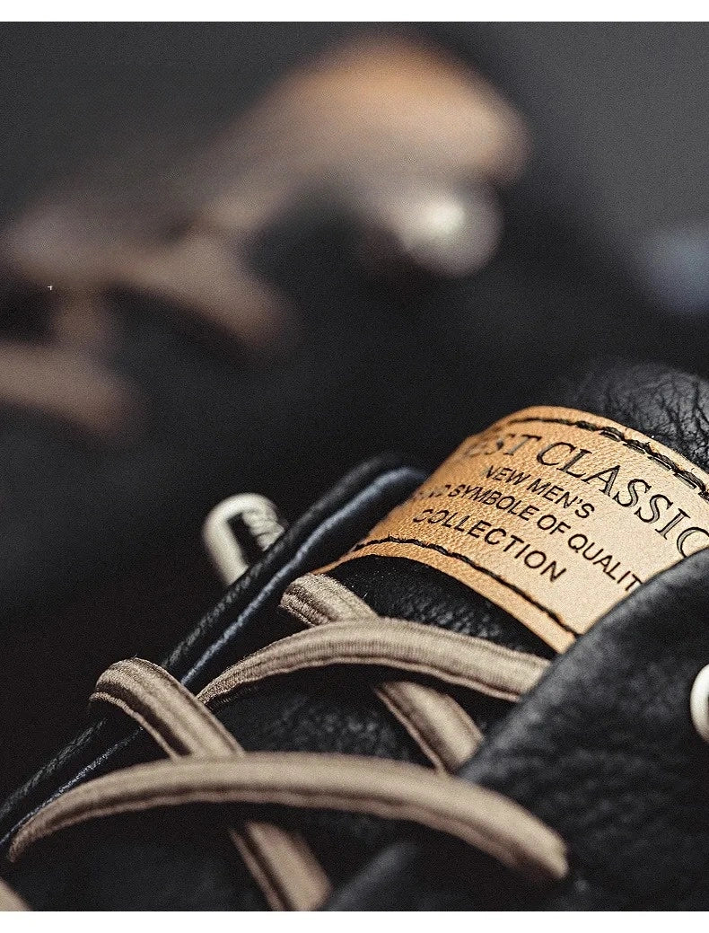 Tênis Masculino Oxford de Couro Genuíno Italy