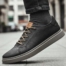 Tênis Masculino Oxford de Couro Genuíno Italy