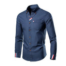 Camisa Social Masculina de Luxo Elegante azul marinho