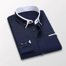 Camisa Social Masculina Valletta azul marinho