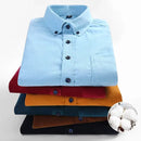 Camisa Masculina de Veludo Retrô Manga Longa - 7 Cores - P ao 6XG