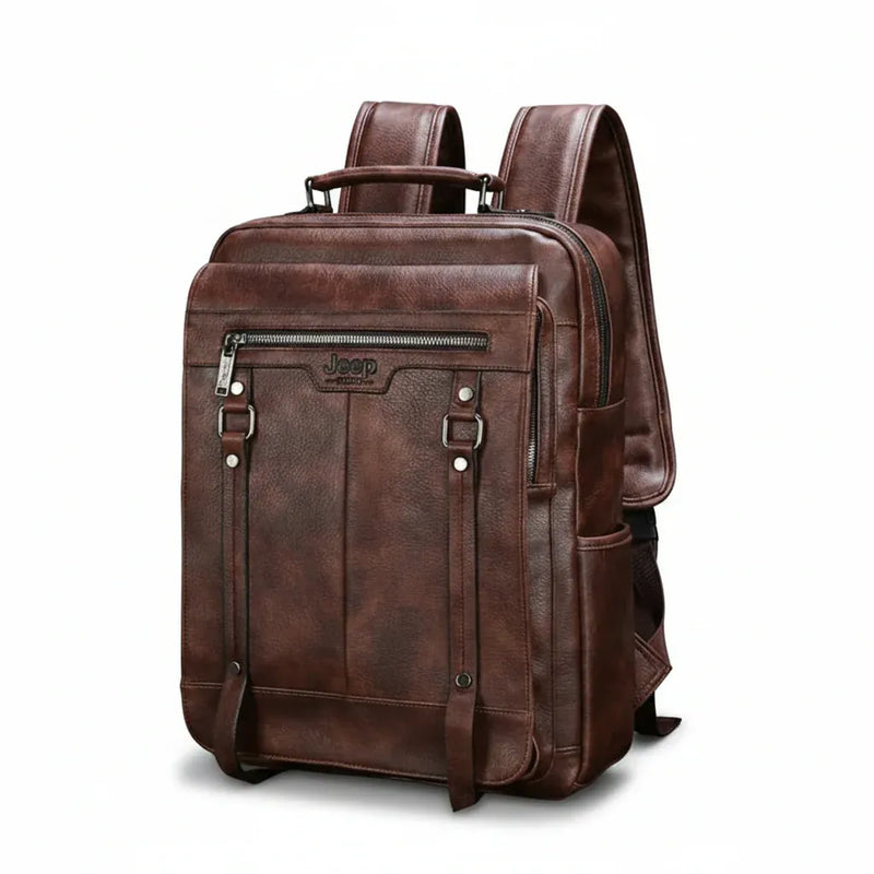 Mochila Executiva Masculina em Couro Notebook até 17" – Jeep Road 20L