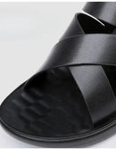Sandália de Couro Masculina Luxuosa Summer