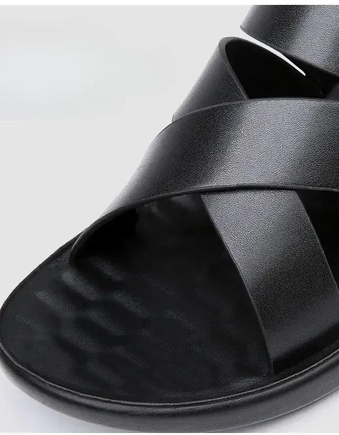 Sandália de Couro Masculina Luxuosa Summer