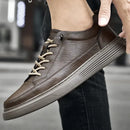 Tênis Casual Masculino em Couro Genuíno Italy