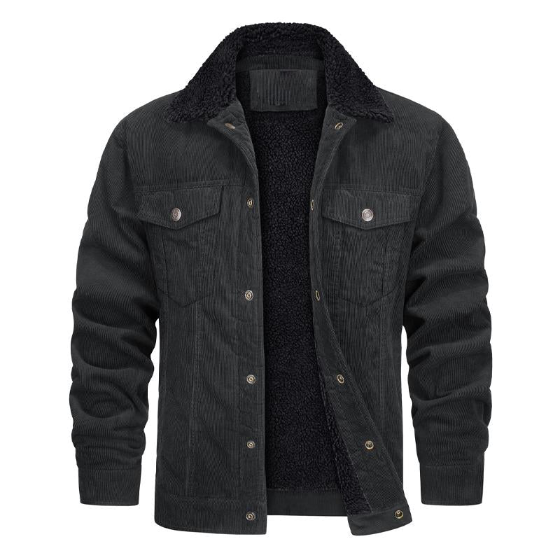 Jaqueta Masculina de Veludo Forrada em Lã Italiana