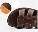 Sandália Masculina de Couro Genuíno Sports Slip
