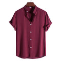 Camisa Masculina manga Curta roxa