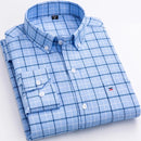 Camisa Social Masculina Xadrez azul  claro
