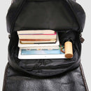 Mochila de Couro Clássica Grande Capacidade