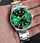Relógio Masculino de Aço Submariner
