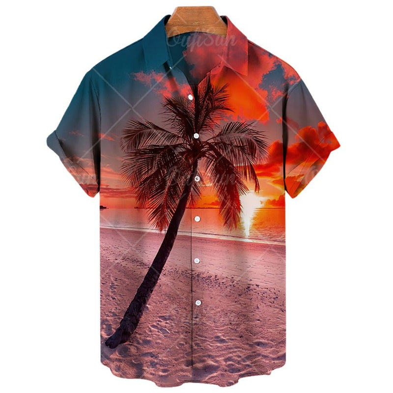 Camisa Havaina Masculina Ocean