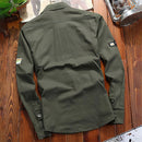 Camisa Sarja Manga Longa Puzzi