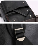 Mochila de Couro Clássica Grande Capacidade