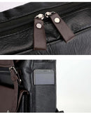 Mochila de Couro Clássica Grande Capacidade